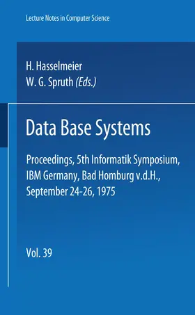 Hasselmeier / Spruth |  Data Base Systems | Buch |  Sack Fachmedien