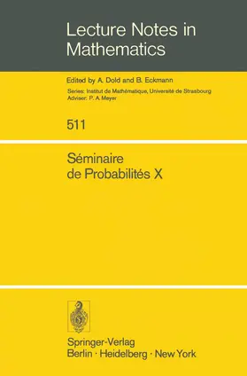 Meyer |  Séminaire de Probabilités X | Buch |  Sack Fachmedien