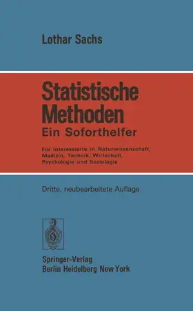 Sachs |  Statistische Methoden | Buch |  Sack Fachmedien