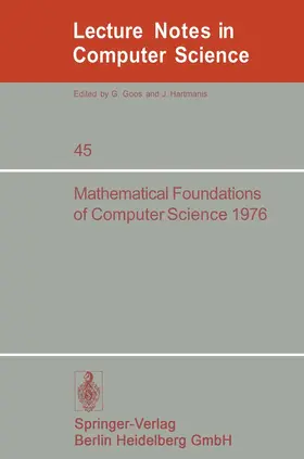 Mazurkiewicz |  Mathematical Foundations of Computer Science 1976 | Buch |  Sack Fachmedien