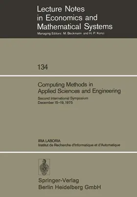 Lions / Glowinski |  Computing Methods in Applied Sciences and Engineering | Buch |  Sack Fachmedien