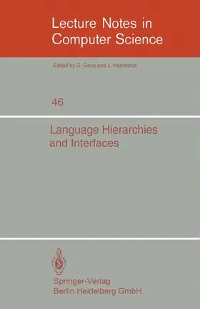 Bauer / Samelson |  Language Hierarchies and Interfaces | Buch |  Sack Fachmedien