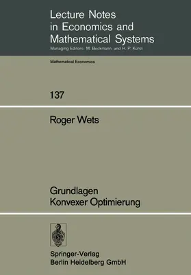 Wets |  Grundlagen Konvexer Optimierung | Buch |  Sack Fachmedien