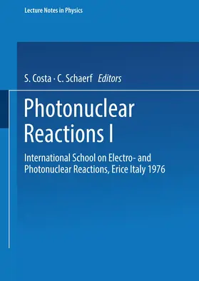 Costa / Schaerf |  Photonuclear Reactions I | Buch |  Sack Fachmedien