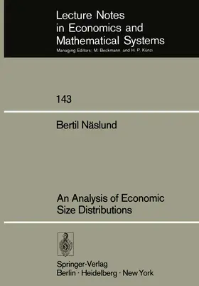 Näslund |  An Analysis of Economic Size Distributions | Buch |  Sack Fachmedien
