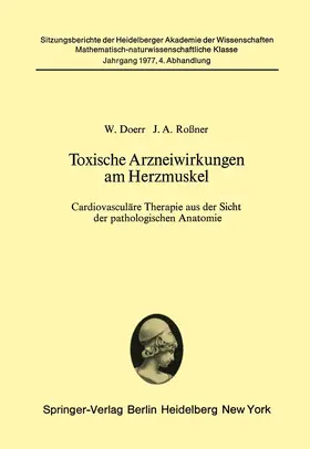 Doerr / Rossner |  Toxische Arzneiwirkungen am Herzmuskel | Buch |  Sack Fachmedien