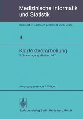 Wingert | Klartextverarbeitung | Buch | 978-3-540-08634-5 | sack.de
