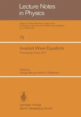 Velo / Wightman |  Invariant Wave Equations | Buch |  Sack Fachmedien