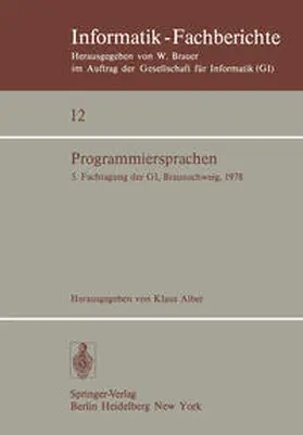Alber |  Programmiersprachen | Buch |  Sack Fachmedien