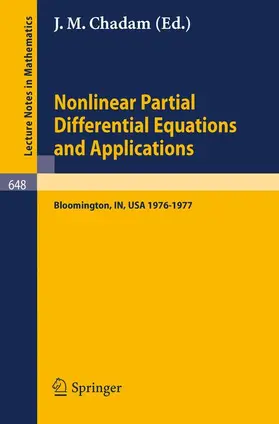 Chadam | Nonlinear Partial Differential Equations and Applications | Buch | 978-3-540-08759-5 | sack.de