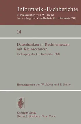 Stucky / Holler |  Datenbanken in Rechnernetzen mit Kleinrechnern | Buch |  Sack Fachmedien