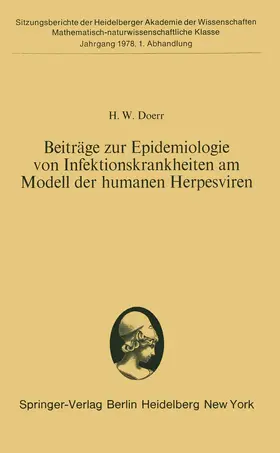 Doerr |  Beiträge zur Epidemiologie von Infektionskrankheiten am Modell der humanen Herpesviren | Buch |  Sack Fachmedien