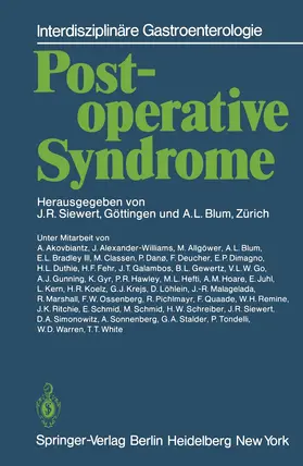 Siewert / Blum |  Postoperative Syndrome | Buch |  Sack Fachmedien