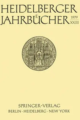  Heidelberger Jahrbücher | Buch |  Sack Fachmedien