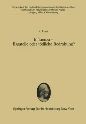 Haas |  Influenza - Bagatelle oder tödliche Bedrohung? | Buch |  Sack Fachmedien