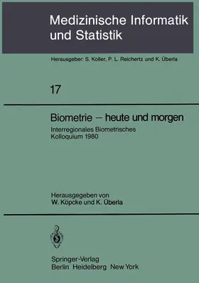 Köpcke / Überla |  Biometrie - heute und morgen | Buch |  Sack Fachmedien