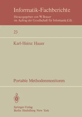 Hauer |  Portable Methodenmonitoren | Buch |  Sack Fachmedien