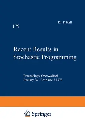 Kall / Pr;&AAe;kopa / Kopa |  Recent Results in Stochastic Programming | Buch |  Sack Fachmedien