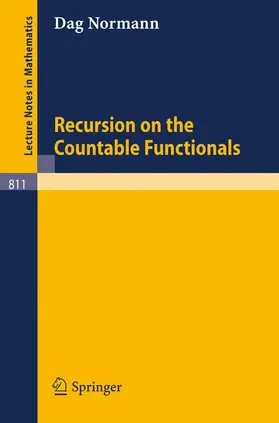 Normann |  Recursion on the Countable Functionals | Buch |  Sack Fachmedien