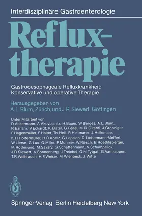 Blum / Siewert |  Refluxtherapie | Buch |  Sack Fachmedien
