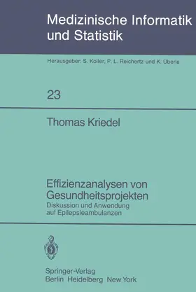 Kriedel | Effizienzanalysen von Gesundheitsprojekten | Buch | 978-3-540-10260-1 | sack.de