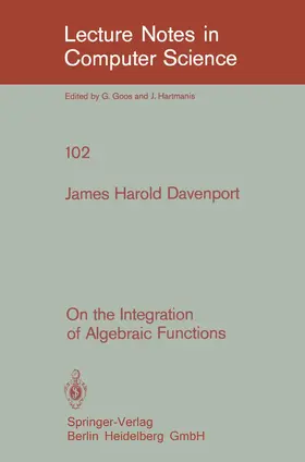Davenport |  On the Integration of Algebraic Functions | Buch |  Sack Fachmedien