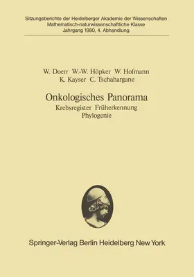 Doerr / Höpker / Hofmann | Onkologisches Panorama | Buch | 978-3-540-10410-0 | www2.sack.de