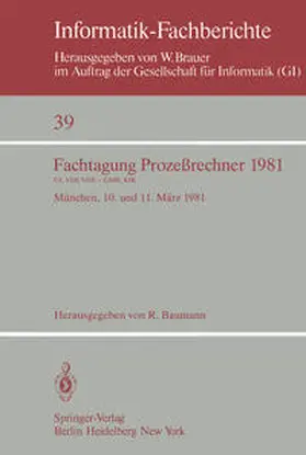 Baumann | Fachtagung Prozeßrechner 1981 | Buch | 978-3-540-10617-3 | sack.de