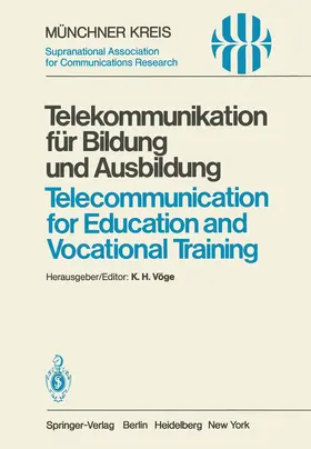 Vöge |  Telekommunikation für Bildung und Ausbildung / Telecommunication for Education and Vocational Training | Buch |  Sack Fachmedien