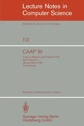 Astesiano / Böhm |  CAAP '81 | Buch |  Sack Fachmedien