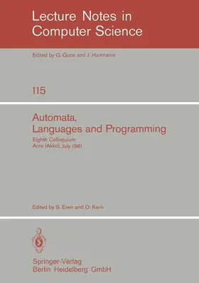 Even / Kariv |  Automata, Languages and Programming | Buch |  Sack Fachmedien