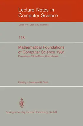 Gruska / Chytil |  Mathematical Foundations of Computer Science 1981 | Buch |  Sack Fachmedien