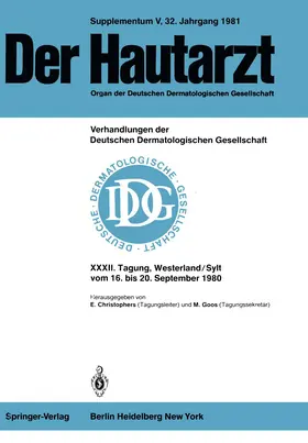 Goos / Christophers |  XXXII. Tagung gehalten in Westerland/Sylt vom 16. bis 20. September 1980 | Buch |  Sack Fachmedien