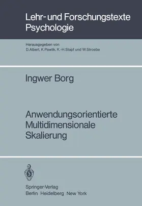Borg |  Anwendungsorientierte Multidimensionale Skalierung | Buch |  Sack Fachmedien