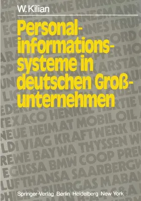 Kilian |  Personalinformationssysteme in deutschen Großunternehmen | Buch |  Sack Fachmedien