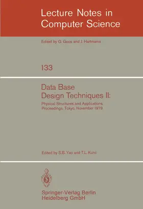 Kunii / Yao |  Data Base Design Techniques II | Buch |  Sack Fachmedien