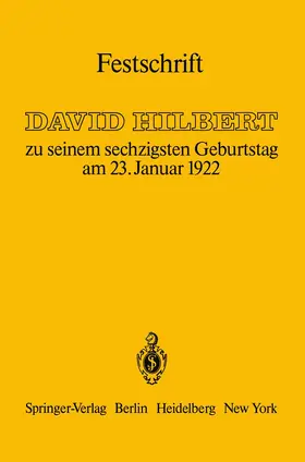 Blumenthal / Courant / Hamel |  Festschrift | Buch |  Sack Fachmedien