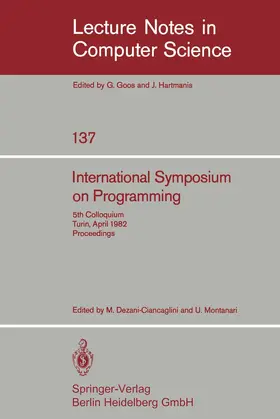 Dezani-Ciancaglini / Montanari |  International Symposium on Programming | Buch |  Sack Fachmedien