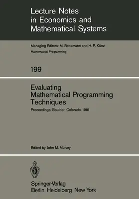 Mulvey |  Evaluating Mathematical Programming Techniques | Buch |  Sack Fachmedien