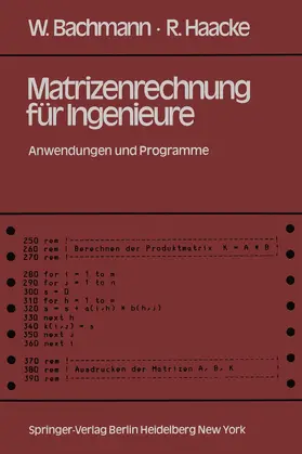 Haacke / Bachmann |  Matrizenrechnung für Ingenieure | Buch |  Sack Fachmedien