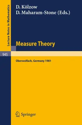 Maharam-Stone / Kölzow |  Measure Theory, Oberwolfach 1981 | Buch |  Sack Fachmedien