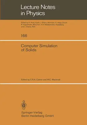Mackrodt / Catlow |  Computer Simulation of Solids | Buch |  Sack Fachmedien