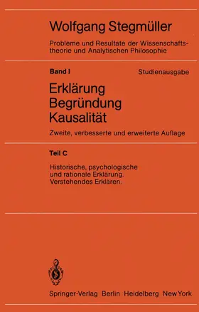  Historische, psychologische und rationale Erklärung Verstehendes Erklären | Buch |  Sack Fachmedien