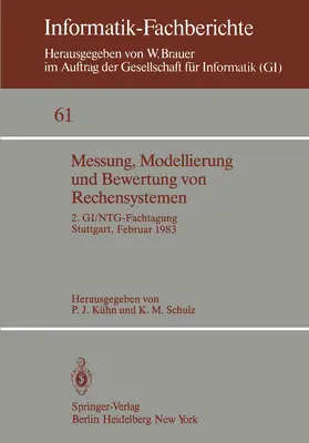 Schulz / Kühn |  Messung, Modellierung und Bewertung von Rechensystemen | Buch |  Sack Fachmedien