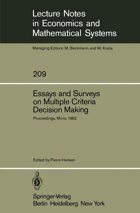 Hansen |  Essays and Surveys on Multiple Criteria Decision Making | Buch |  Sack Fachmedien