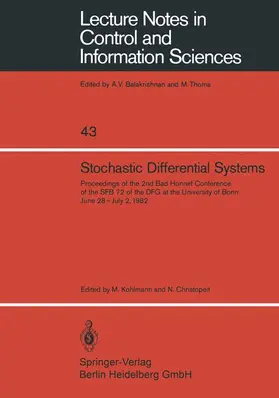 Christopeit / Kohlmann |  Stochastic Differential Systems | Buch |  Sack Fachmedien