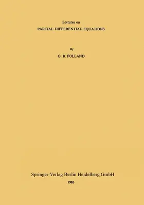 Folland |  Lectures on Partial Differential Equations | Buch |  Sack Fachmedien