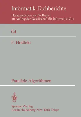 Hossfeld |  Parallele Algorithmen | Buch |  Sack Fachmedien