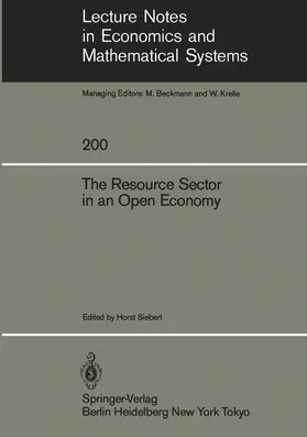 Siebert |  The Resource Sector in an Open Economy | Buch |  Sack Fachmedien