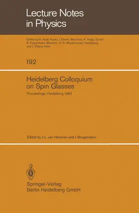 Hemmen / Morgenstern |  Heidelberg Colloquium on Spin Glasses | Buch |  Sack Fachmedien